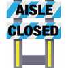 Vestil Corrugated Plastic Folding Safety Barricade "Aisle Closed" Blue