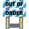 Vestil Corrugated Plastic Folding Safety Barricade "Out Of Order" Blue