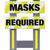 Vestil FSB-3832-VYL-018 Masks Required FSB Yellow