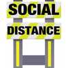 Vestil FSB-3832-VYL-030 Social Distance FSB Yellow