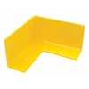 Vestil Steel Floor Safety Curb 90 Degree Corner 1/4 In. Thick Yellow