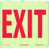 Glow Laminate Exit Sign On Aluminum, 10" x 10"