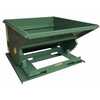 Vestil Steel Self Dumping Hopper 1 Cubic Yard 4000 Lb. Cap, Green