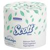 Kimberly-Clark® Scott® 05102 Bathroom Tissue, White, 1-Ply, 1210 Sheets/Roll