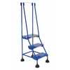 Vestil LAD-3-B-P 3 P Step Spring Loaded Ladder Blue
