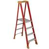 Platform Step Ladder Fiberglass Orange Louisville Ladder® 300lb Cap