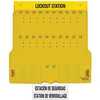 Master Lock 1484B Padlock Station, LOCKOUT STATION, Plastic/Polycarbonate, Yellow, 22 in