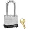 Master Lock 3LF Laminated Steel Safety Padlock, Keyed Diff, 1.5" Shackle