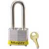 Master Lock 3LHYLW Laminated Steel Safety Padlock, Yellow, Keyed Diff.