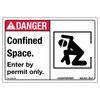 NMC -Danger Confined Space Enter by permit only Sign
