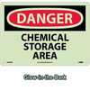 NMC GD239PB Glow-in-the-Dark "Chemical Storage Area" Vinyl Sign, 10x14"
