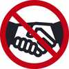 NMC ISO670AP No Handshaking Graphic Sign 6" PS Vinyl