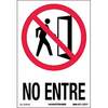 National Marker CU-279723 Spanish Do Not Enter Sign