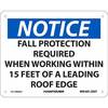 OSHA Sign Fall Protection Required 8"x10" Aluminum
