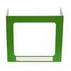 Vestil Corrugated Personal Desk Shield Guard 17-1/2 in, 1 Window Green