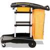 Rubbermaid 9T72 High Capacity Janitor Cart, Black/Yellow