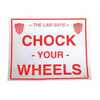 Vestil Vinyl Wheel Chock Sticker 11-3/4 In. Wide x 9-3/4 in, White