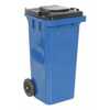Vestil High Density Polyethylene 32 Gallon Trash Can, Blue