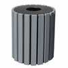 Vestil 100% Recycled Plastic Trash Receptacle Round 33 Gallon Charcoal