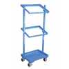 Vestil Steel Multi-Tier Cart with 3 Shelves 300 Lb. Static Cap, Blue