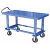 Vestil Steel Adjustable Single 24x48 Shelf Cart 2,000 lb. Cap, Blue