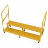 Vestil ASP-60-HR Steel Adjustable Step Stand 60" W 2-Step, Yellow