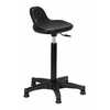Vestil Metal/Plastic Adjustable Sit/Stand Chair 330 Lb. Cap, Black