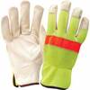 Ironwear 4195B-LM Driver's Gloves, Mesh and Cow Grain Leather, Lime