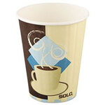 Solo SCCIC12J7534CT Paper Hot Cups, 12oz., Tuscan Cafe Design