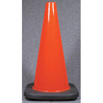 Traffic Cone 28" Orange Safety Flag CSB28 15 Black Square Base