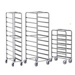 Aluminum End Loading Platter Cart, 10 Tray Capacity
