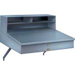 Win-Holt RDWN-1 Steel Wall Mountable Receiving Desk with Support Braces