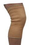 Knee Support, Knitted Elastic, Beige, 11 in, Large