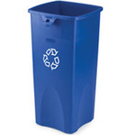 Rubbermaid RCP356973BE Untouchable Recycling Container Square 23 gal.