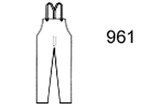 Guardian Protective Wear 961Y Bib Overall, Polyurethane/Nylon, Yellow, M