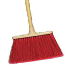 Red Upright Broom Head Unflagged Poly Bristles 9"