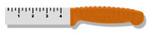 Comfort Grip Ruler Knife for Measuring with Finger Guard, 4 Blade
