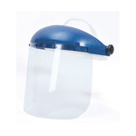 Pin-Lock Headgear, Plastic, Clear (Window) / Blue (Crown)
