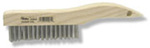 Scratch Brush, Stainless Steel, Hardwood, 10 in