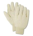 Clute Pattern Canvas Gloves, Cotton Poly Blend, Natural, Universal