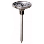 Non-Pocket Stem Dial Thermometer, 2 in, 0 to +220 °F, 48 in
