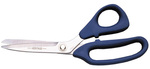 Poultry Shear, Curved, Blue, Stainless Steel, Polished, 8-7/8 in, 3-3/8 in, Right Handed, Standard