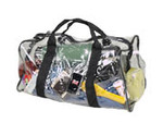 Clear Vinyl Duffle Bag with Shoulder Strap
