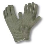 Insulated Gloves, Wool / Acrylic, Uncoated, Unlined, Green, X-Large