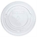 Solo®, Portion Cup Lid, Flat, Plastic, Clear, 3.1 in