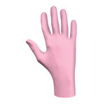 SHOWA 6205PFS N-DEX Textured Nitrile Disposable Gloves Pink Pwdr-Free