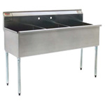 Stainless Steel Utility Sink 3 Compartment Eagle 1854-3-16/4