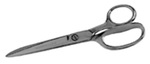 Shear, Straight, Black, Carbon Steel, Nickel Plated, 9 in, 3-3/4 in, Right Handed, Standard, Made to Handle Tough Environments