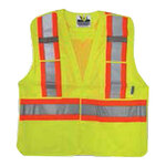 Viking® U6125G Five Point Tear Away Safety Lime Vest