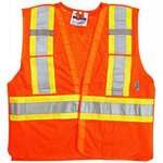 Viking® 61350 5-Point Class 2 Tear Away Orange Safety Vest